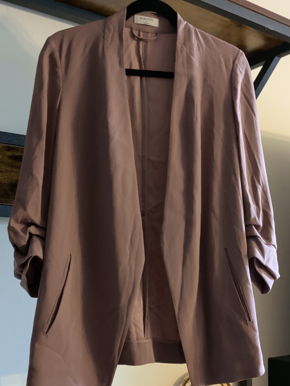 Babaton Dusty Mauve Open-Front Blazer